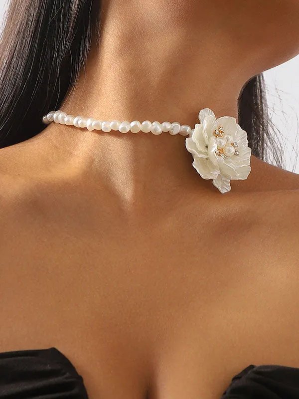 Three-Dimensional Flower Necklaces Accessories