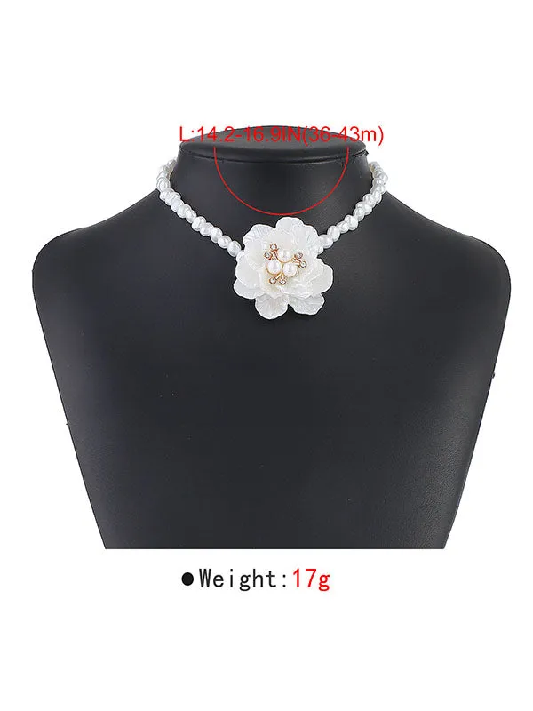 Three-Dimensional Flower Necklaces Accessories