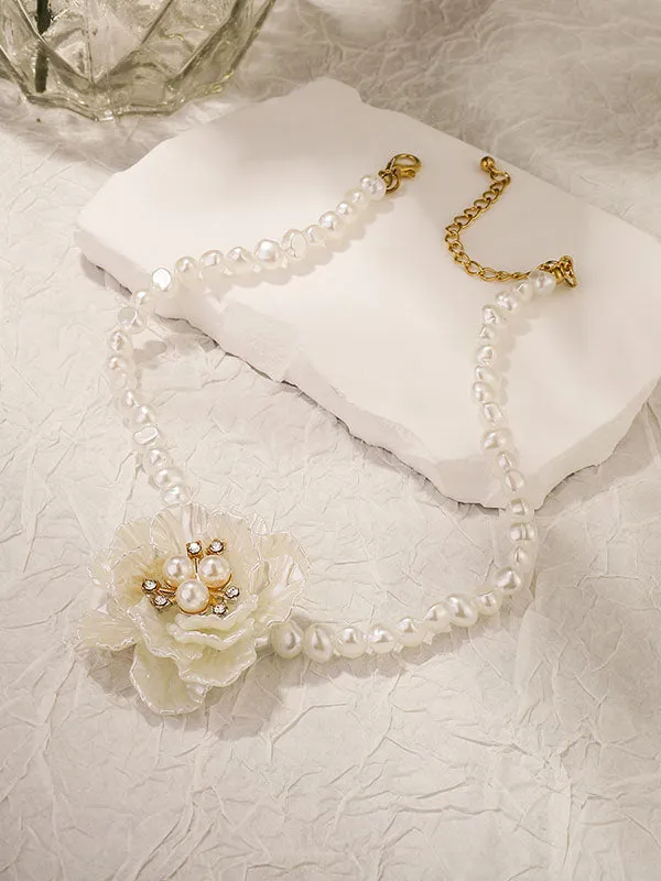 Three-Dimensional Flower Necklaces Accessories