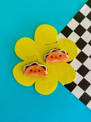 Tina Taco Earrings - Clay Earrings