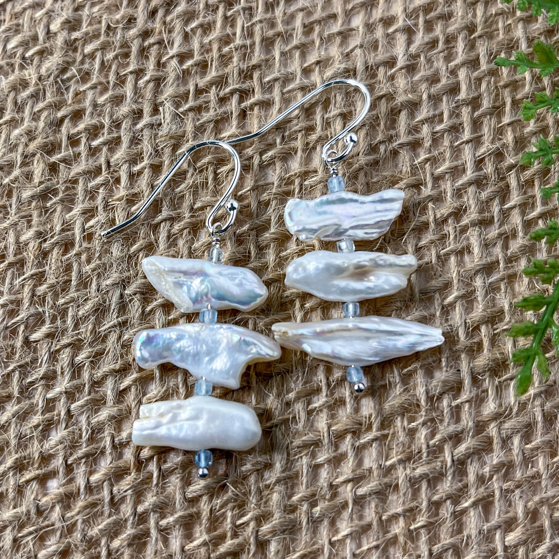 Unique Stick Pearl Earrings