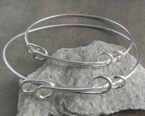 Wire Loop Slider Bracelet Silver